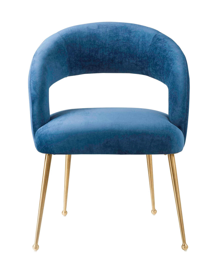 Rory Velvet Dining Chair - Navy