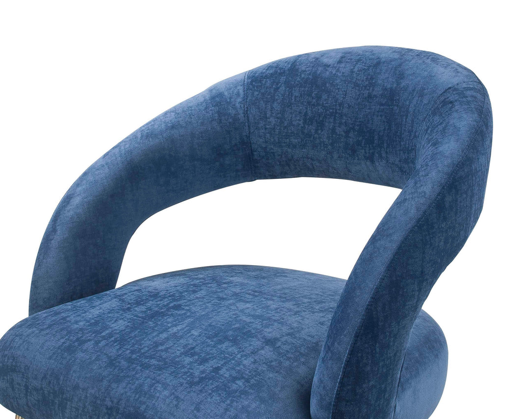 Rory Velvet Dining Chair - Navy