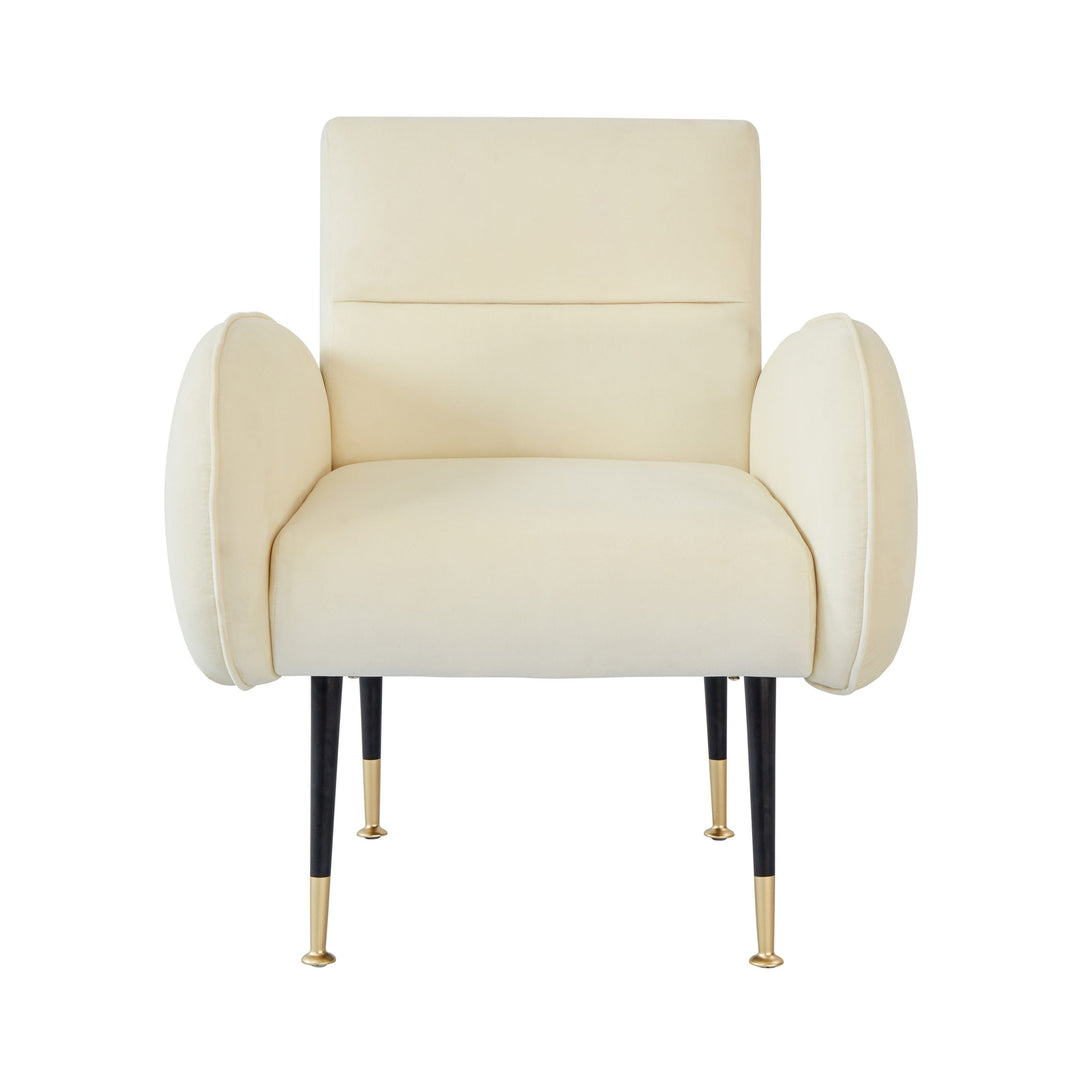 Rowe Velvet Arm Chair - Cream