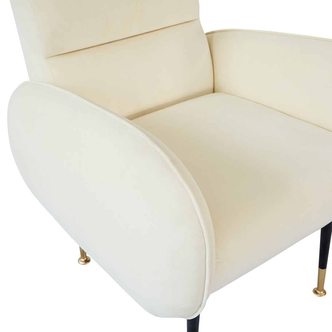Rowe Velvet Arm Chair - Cream