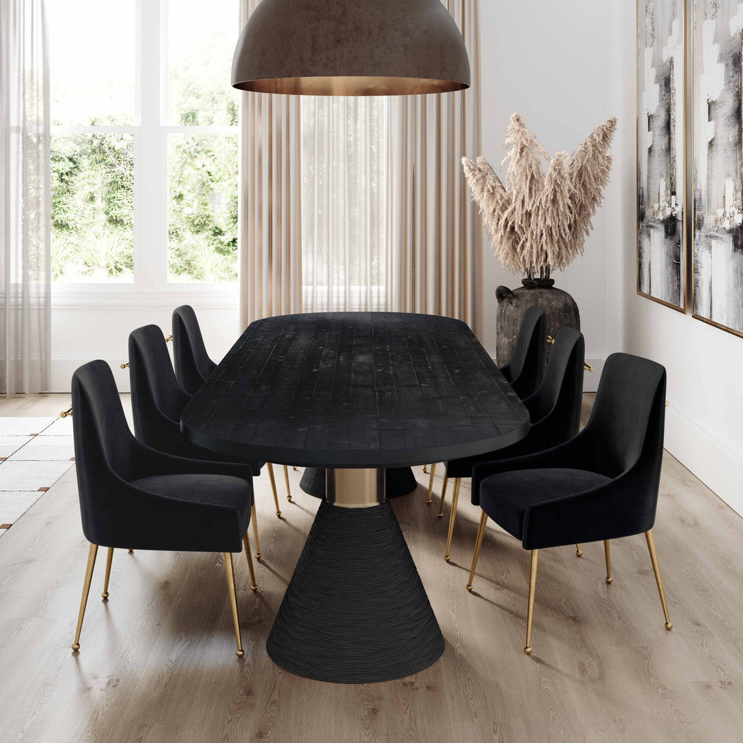 Rowena Oval Dining Table - Black