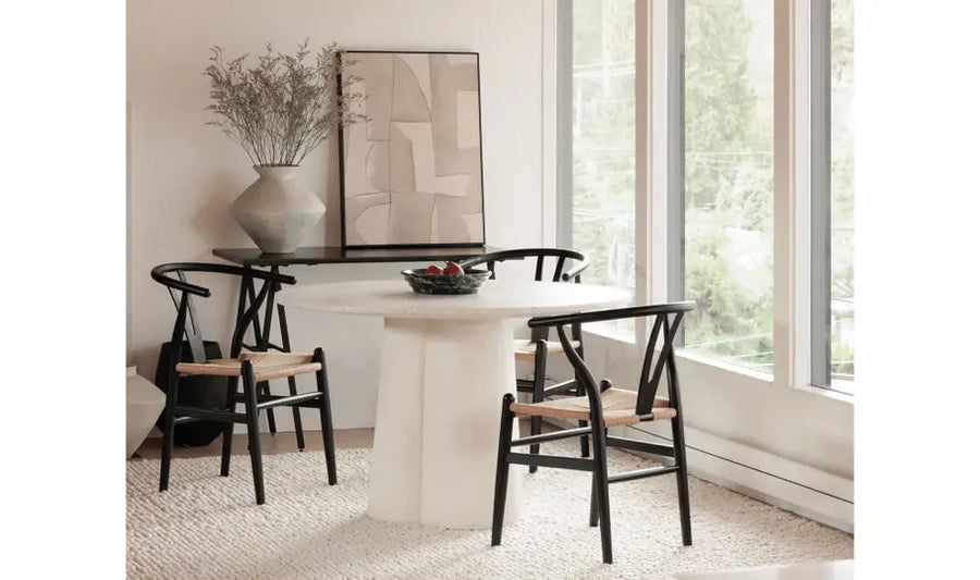 Sierra Dining Chair Black and Natural  Set of 2