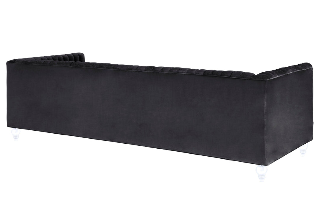 Skyline Grey Velvet Sofa