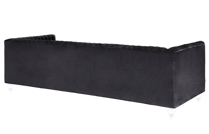 Skyline Grey Velvet Sofa