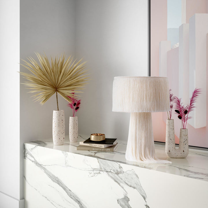 Speckled Ivory Tube Vase