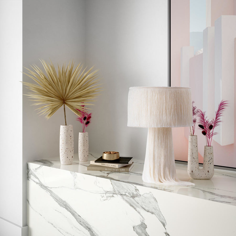 Speckled Ivory Tube Vase
