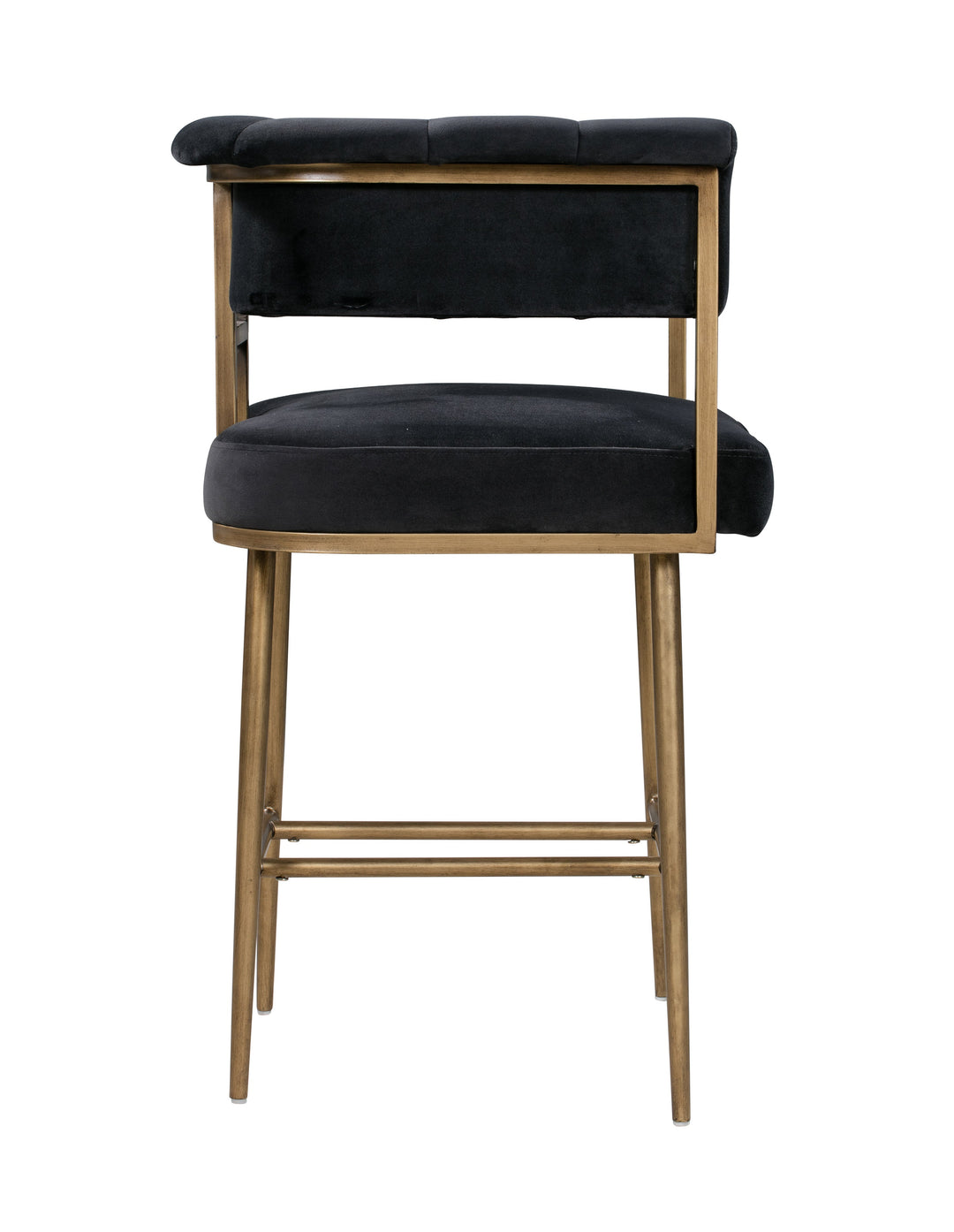 Star Grey Velvet Counter Stool