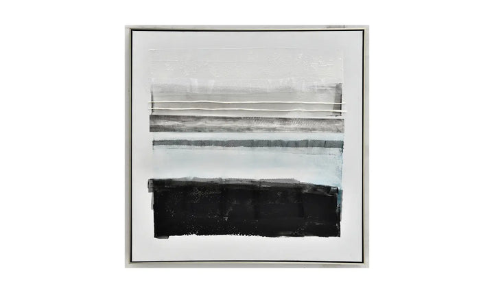 Stormy Framed Canvas - White