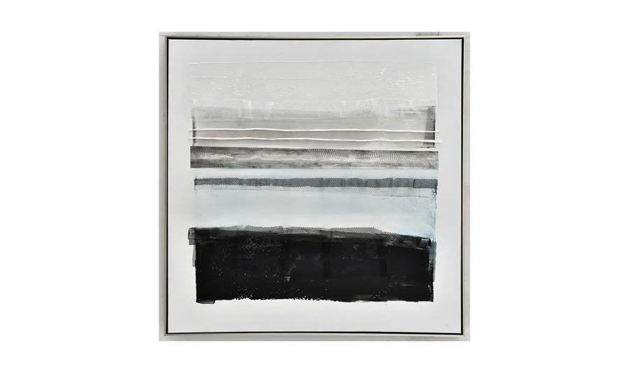 Stormy Framed Canvas - White