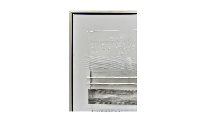 Stormy Framed Canvas - White
