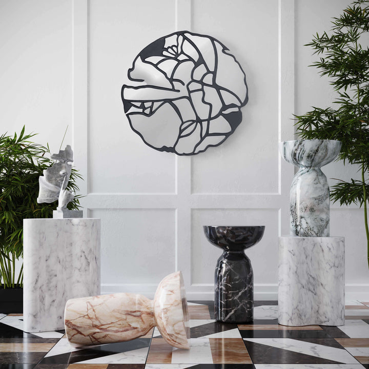 Street Black Marble Side Table