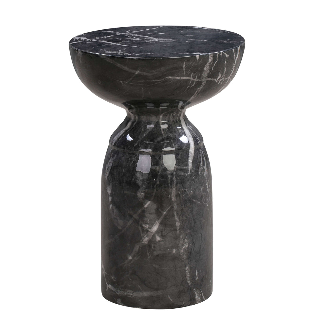 Street Black Marble Side Table