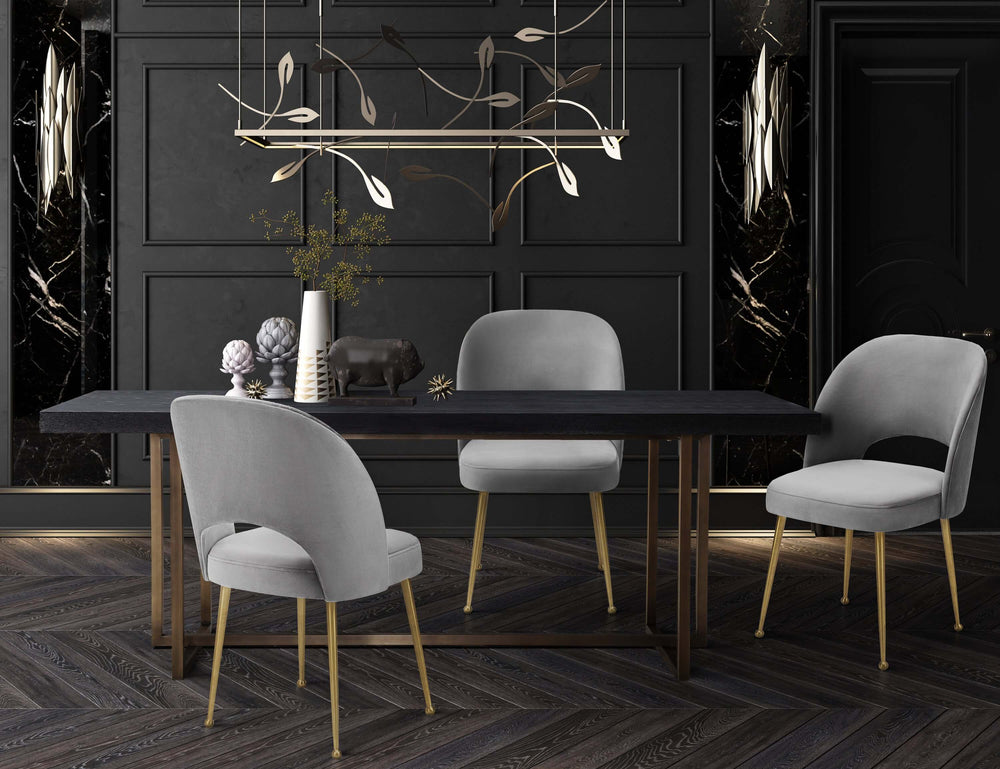 Surge Dark Grey Velvet Chair