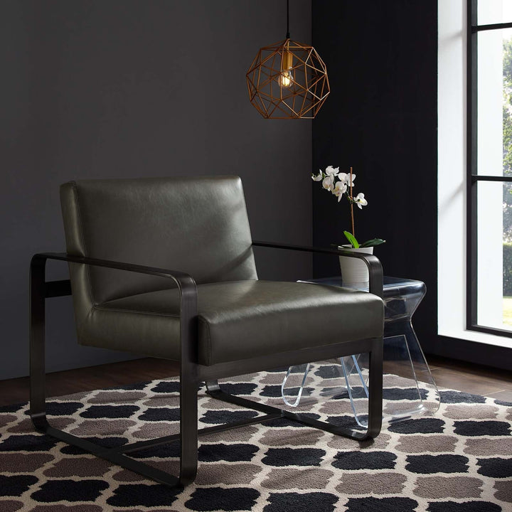 Sutter Faux Leather Armchair