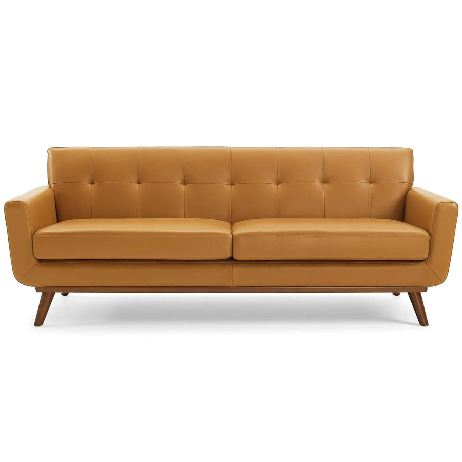 Gage Top Grain Leather Lounge Sofa - Tan