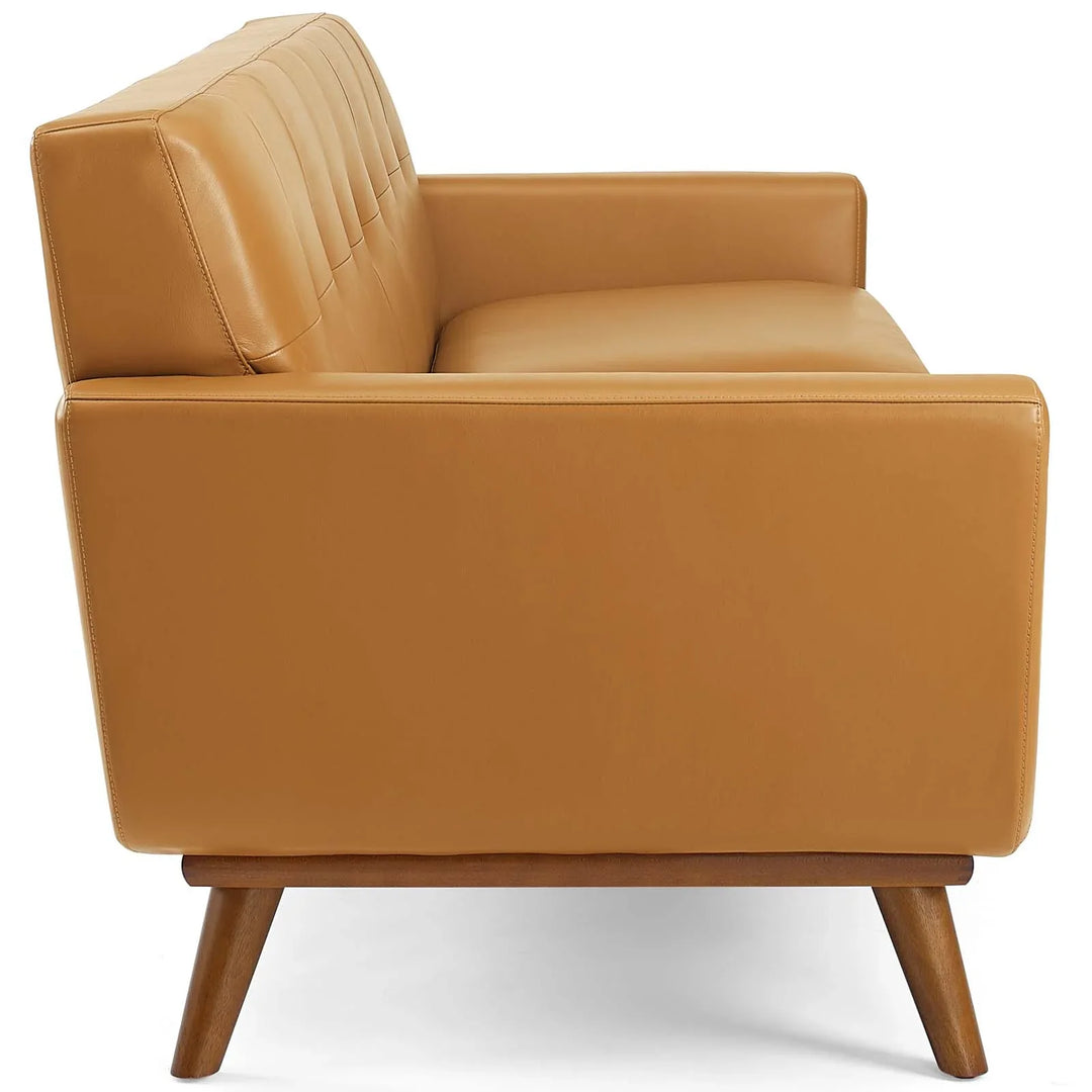 Gage Top Grain Leather Lounge Sofa - Tan
