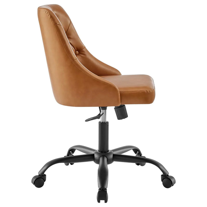 Sting Tufted Swivel Vegan Leather Office Chair