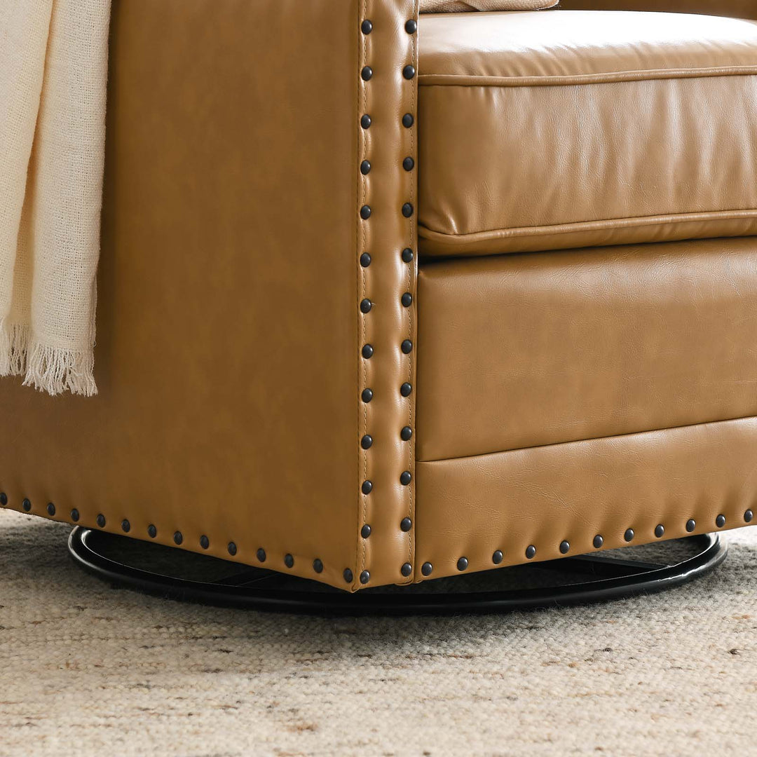 Shonta Vegan Leather Swivel Chair
