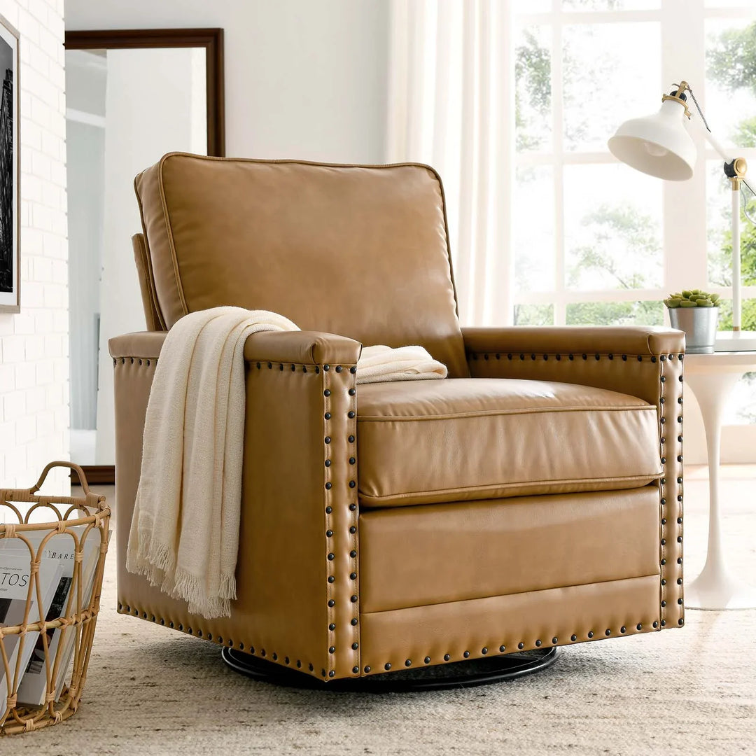 Shonta Vegan Leather Swivel Chair