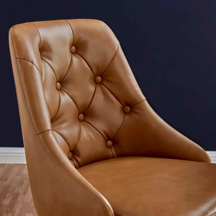 Sting Tufted Swivel Vegan Leather Office Chair