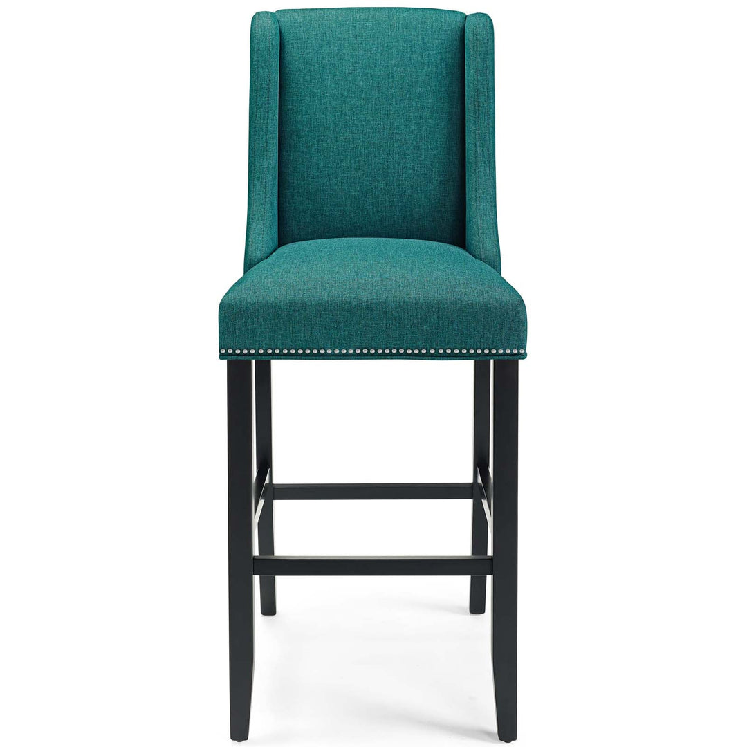 Rona Upholstered Fabric Bar Stool - Teal