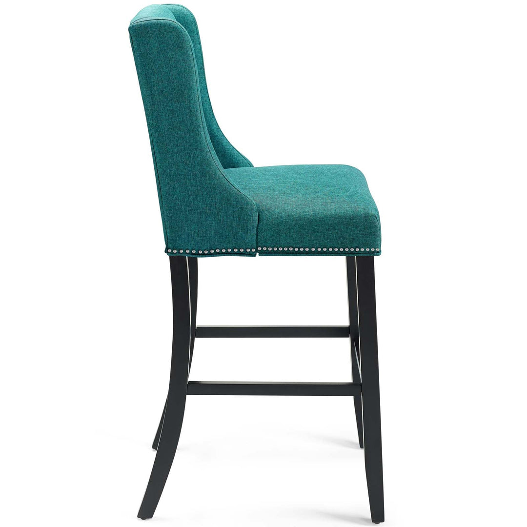 Rona Upholstered Fabric Bar Stool - Teal