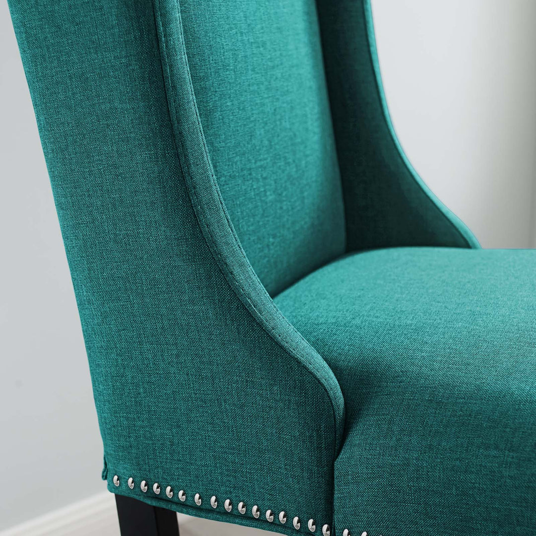 Rona Upholstered Fabric Bar Stool - Teal