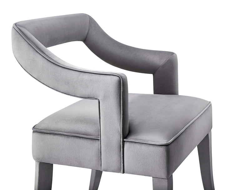 Tessa Grey Velvet Chair