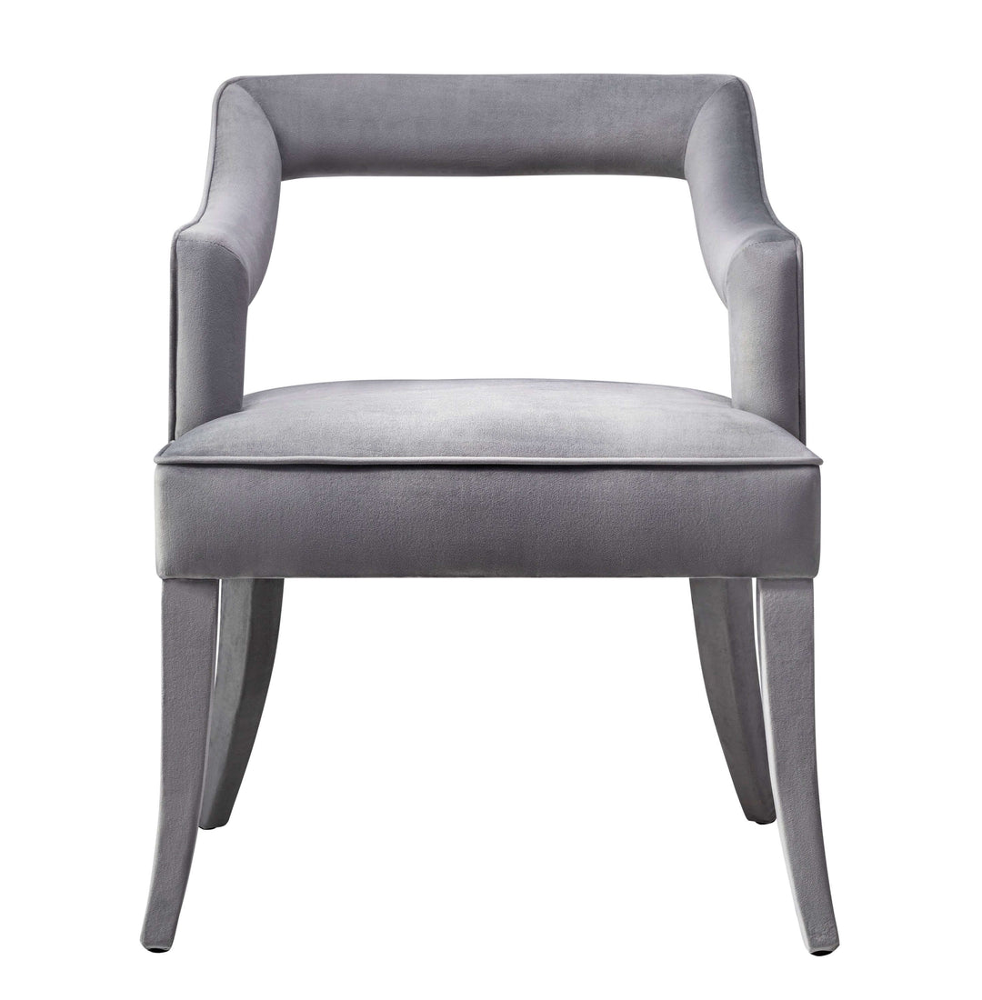 Tessa Grey Velvet Chair
