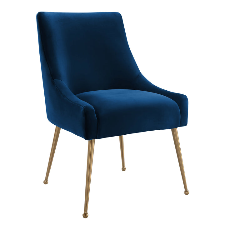 Tori Velvet Side Chair - Navy