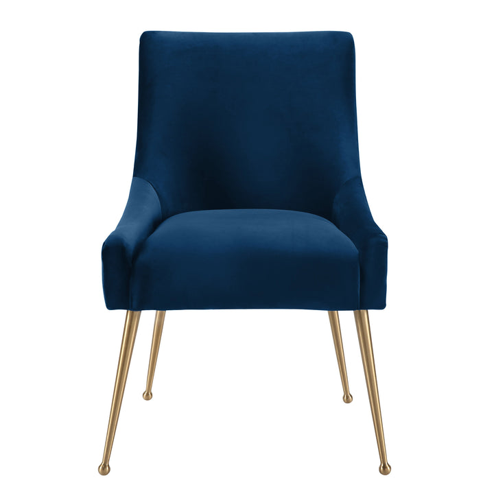 Tori Velvet Side Chair - Navy