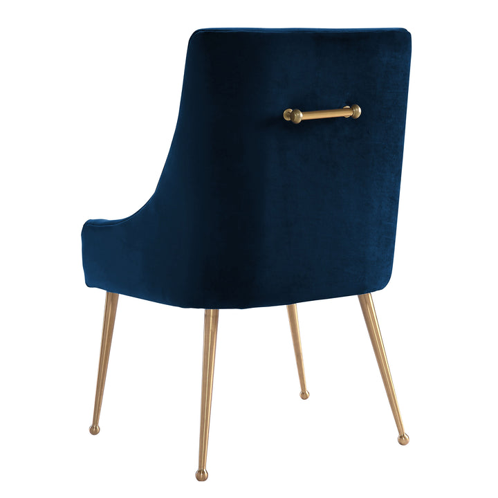 Tori Velvet Side Chair - Navy
