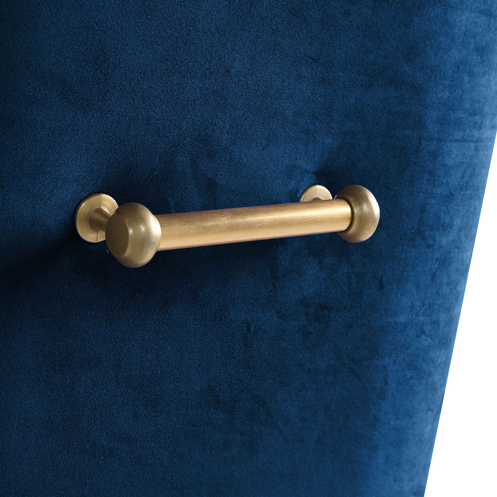 Tori Velvet Side Chair - Navy