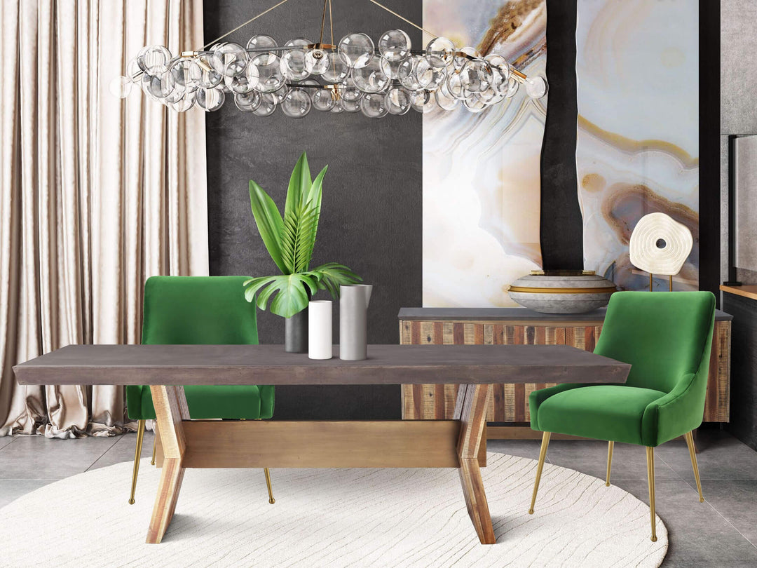 Tori Velvet Side Chair - Moss