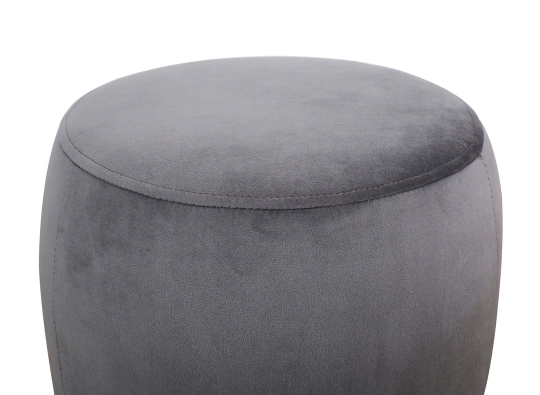 Tree Grey Velvet Ottoman