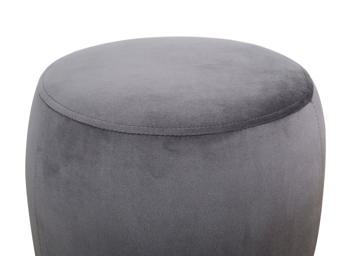 Tree Grey Velvet Ottoman