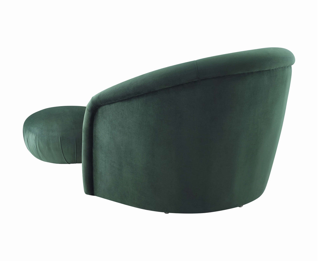 Tuscan Forest Green Velvet Ottoman Set