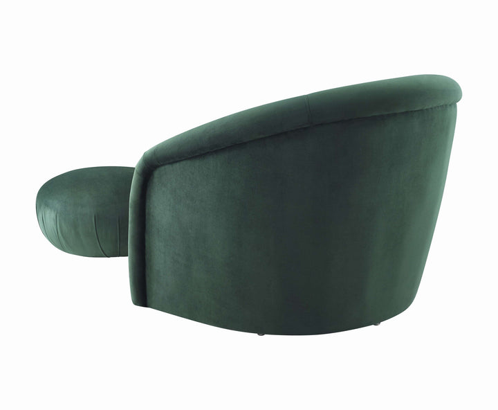 Tuscan Forest Green Velvet Ottoman Set