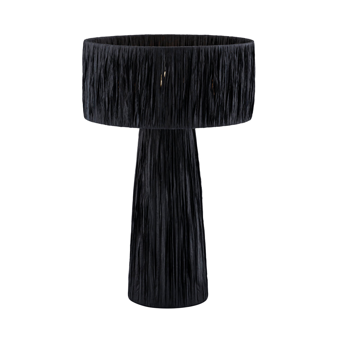 Village Rafia Black Table Lamp