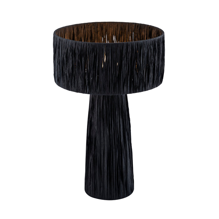 Village Rafia Black Table Lamp