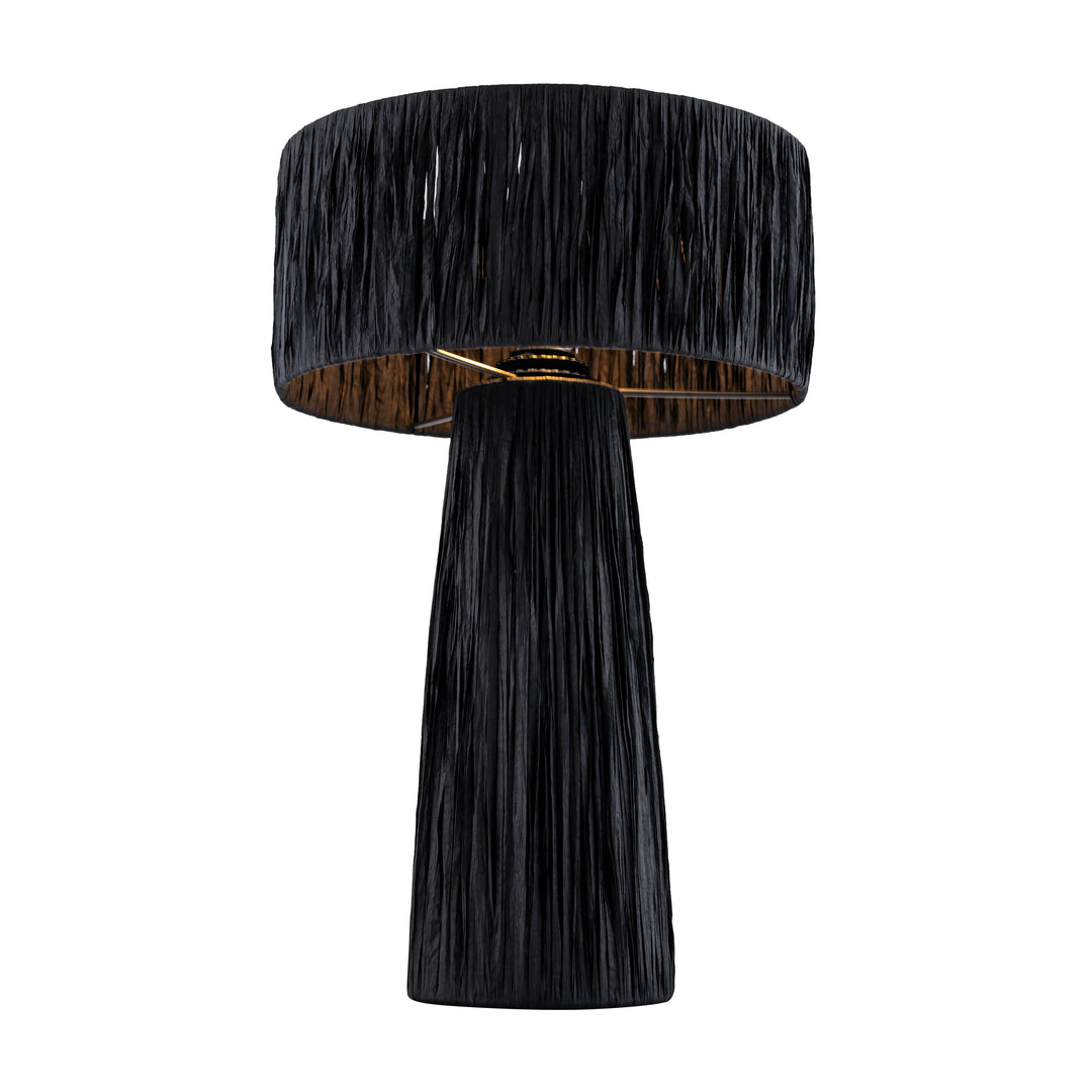 Village Rafia Black Table Lamp