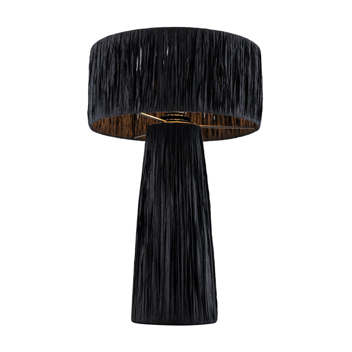 Village Rafia Black Table Lamp