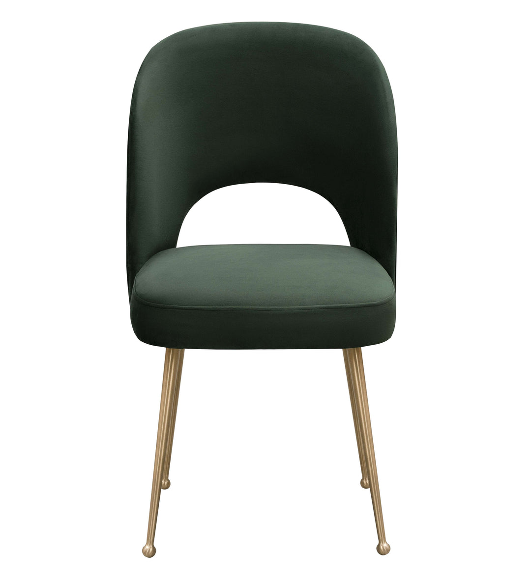 Wave Forest Green Velvet Chair