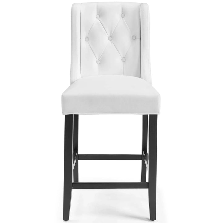 Troban Faux Leather Counter Stool - White