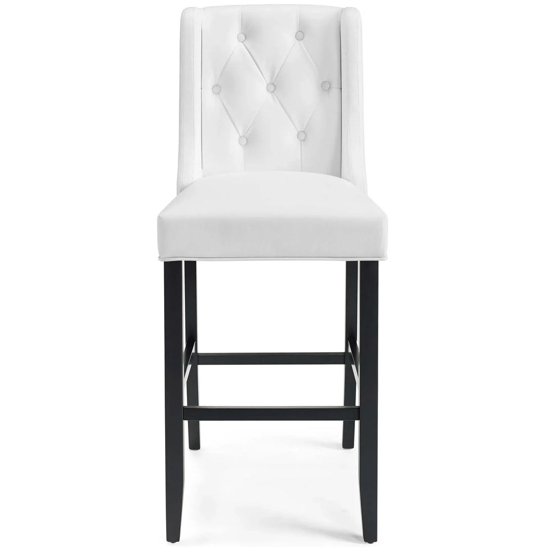 Troban Faux Leather Bar Stool - White