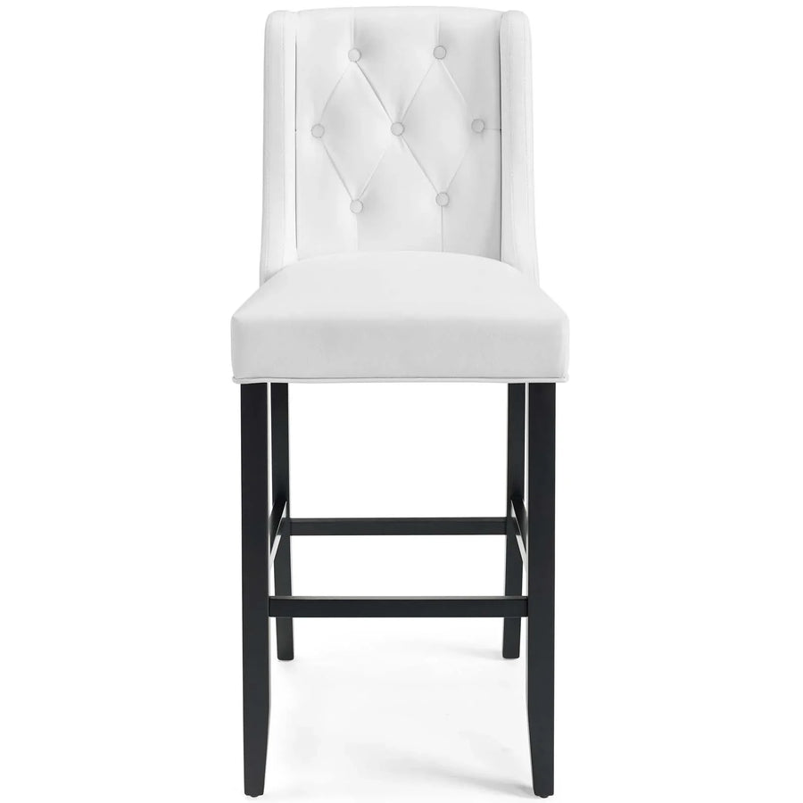 Troban Faux Leather Bar Stool - White