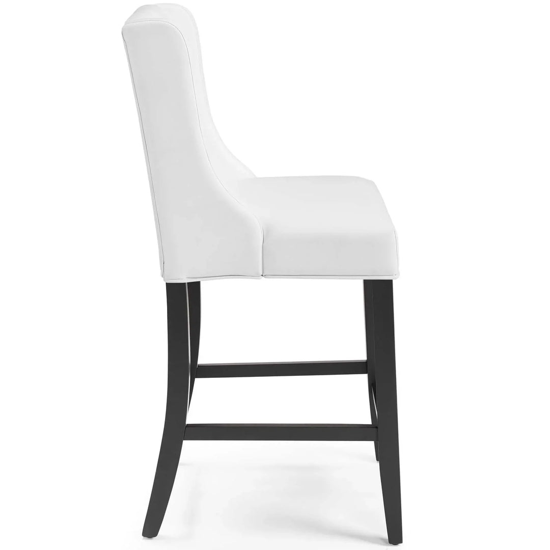 Troban Faux Leather Counter Stool - White