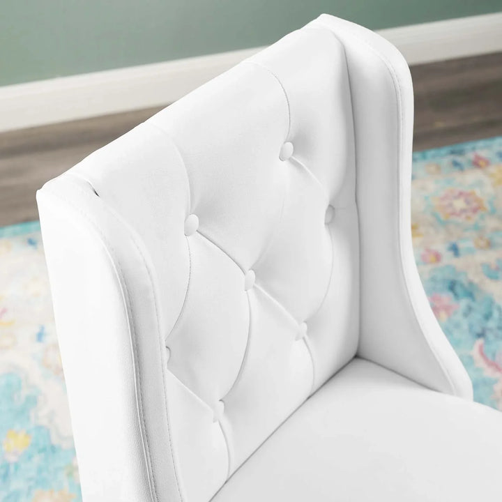 Troban Faux Leather Counter Stool - White