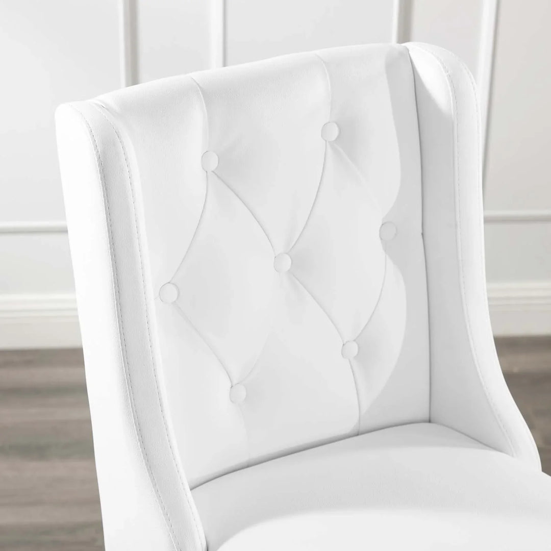 Troban Faux Leather Bar Stool - White