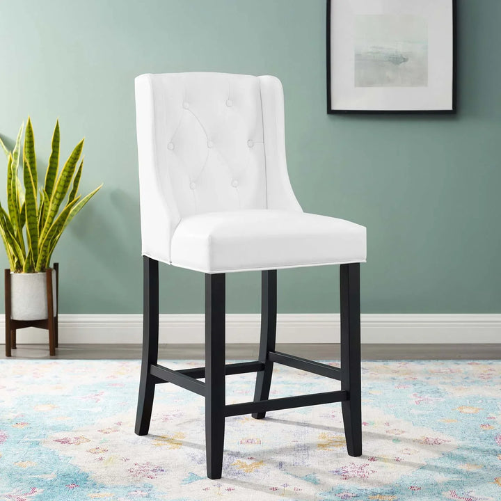 Troban Faux Leather Counter Stool - White
